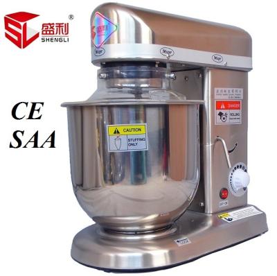 China Planetary Design Stainless Steel Food Mixer Flour Dough Tilt Head 7l Mixer for sale