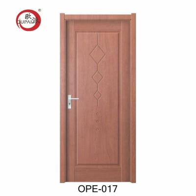 China Swing Manufacturer Latest OEM Standard Size Construction Room Wood PVC Flush Door for sale