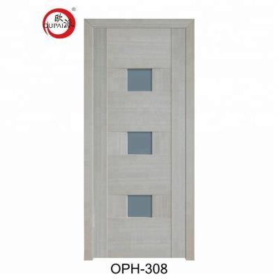 China White Special Swing Design Simple Desk Cut Out Bedroom Door Puerta Chapas Puerta Interior Wood Glass Ovalada for sale