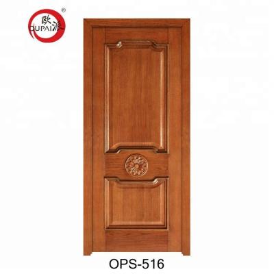 China Swing Carved Soli Wood With Flower Shape Easy Clean Classic Interior Room Door for sale