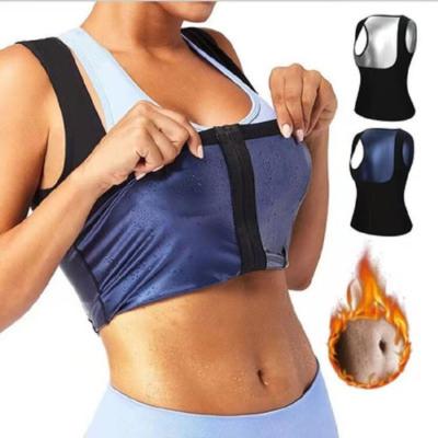 China Antibacterial Women Waist Trainer Vest Slim Corset Neoprene Sauna Tank Top Zipper Weight Loss Body Shaper Shirt for sale