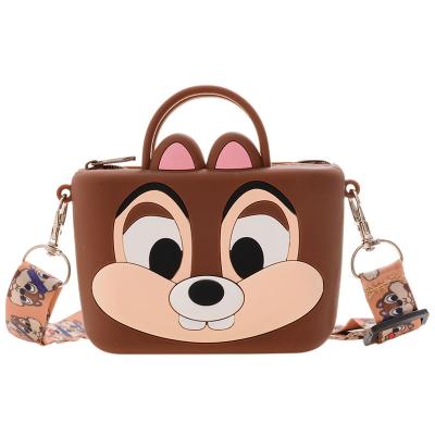 China 2021 New Product Ideas Fashionable Cartoon Silicone Rubber Kids Bags Totoro Shape Mobile Phone Bags Handbags Cute Mini Messenger Bags for sale