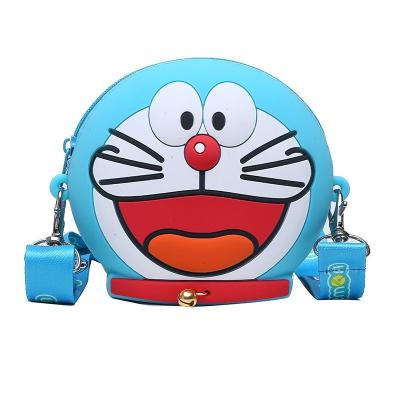 China 2021 New Product Ideas Fruit Animal Rubber Silicone Fashionable Cartoon Images Mobile Phone Bags Kids Handbags Cute Mini Messenger Bags for sale