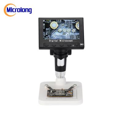 중국 Factory wholesale usb 8 rohs led 1080P digital microscope 1/4' 4.3 inch lcd screen 판매용