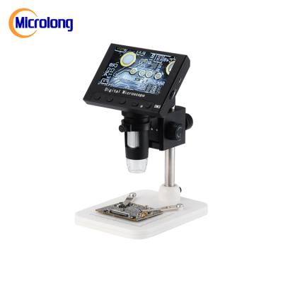 중국 Factory wholesale price portable rohs usb digital microscope with 4.3 inch lcd screen 1/4' 판매용