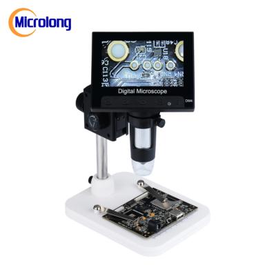 China Original Factory Supplier Wholesale 4.3 Inch Portable 1/4' USB Digital Microscope 8 LED Screen rohs LCD Display for sale