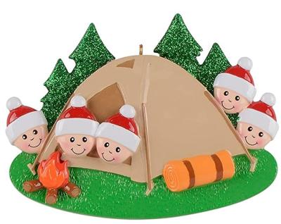 China Resin personalized Christmas decorations for family camping in 2021 for sale