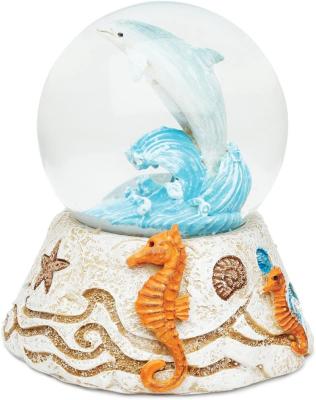 China Europe Resin Animal Dolphin Snow Globe for sale