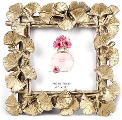 China Europe 4 inch vintage resin gold picture frame for sale