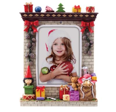 China Europe Light Up Christmas Winter Resin Picture Frame for sale