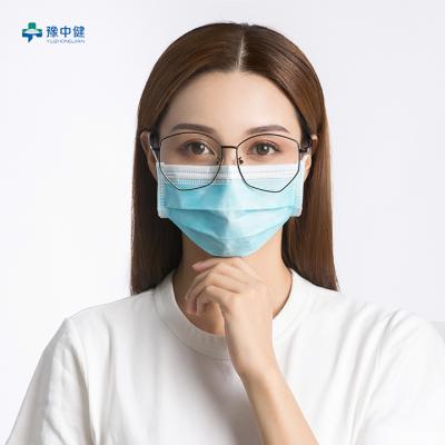 China Adult EN14683 Type IIR 3 Ply Blue Medical Disposable Surgical Face Mask for sale