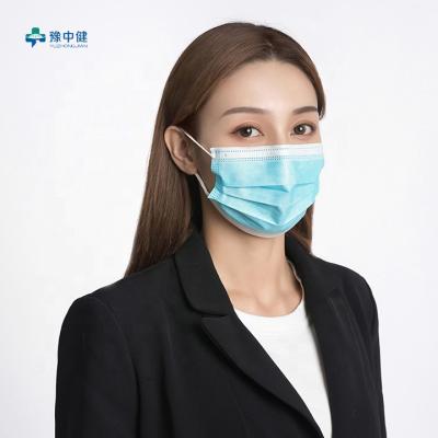 China Factory Price Flu Dust Adult Blue Disposable Surgical Face Masks 3 Ply for sale