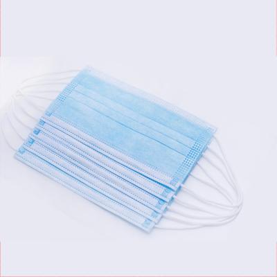 China Adult China Manufacturer Disposable Blue Nonwoven Medical Surgical Mask 3 Layers for sale