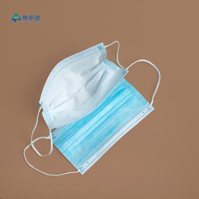 China Wholesale Adult Disposable Flu Dust Blue Surgical Face Masks 3 Ply for sale