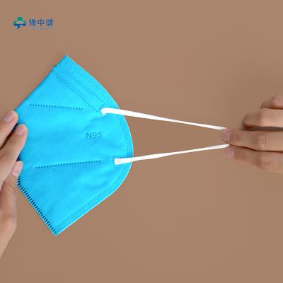 China All Blue Personal Protective Reusable Medical Dust Face Mask With Filters GB2626 FFP2 4 Layer Masks for sale