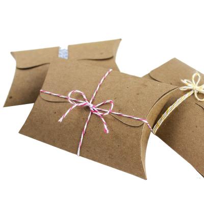 China Factory Recyclable Eco Friendly High Quality Pillow Box Custom Made Towel Wrapping Paper Pillow Packaging Box for sale