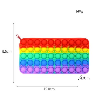 China The bag factory price wholesale silicone pencil case trigger playing colorful toys for kids and girls for sale