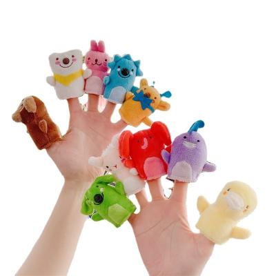 China Intelligence Plush Finger Puppet Toy Animal Finger Puppet Mini Super Soft Developing Finger Puppet Super Soft For Kids Playing Toys for sale