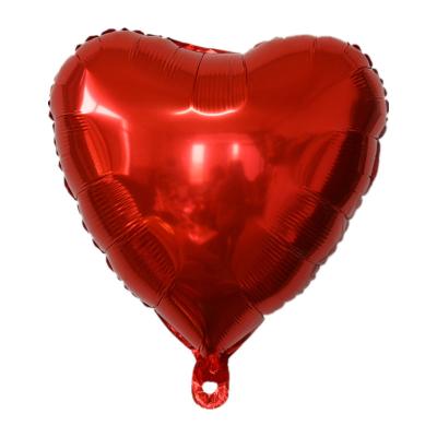 China Advertising high quality hot sale toy party supplier 50pcs 18 inch heart shape foil birthday balloons for sale