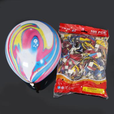 China Party Favor Toy Thicker 10 Inch Agate Color Latex Balloons Balloons 100 Pcs Per Bag Party Celebration Balloons Decorations for sale