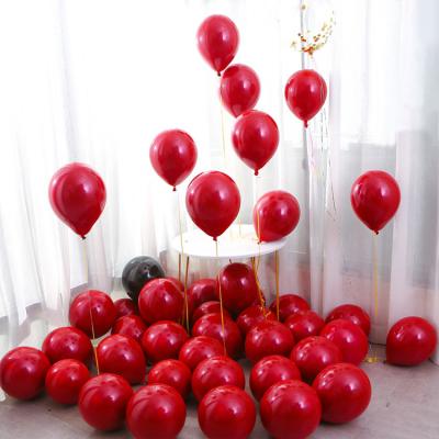 China Gift Toy 5 Inch 10 Inch Party Latex Balloons Double Red Color Single Layer Party Celebration Balloons Decorations for sale