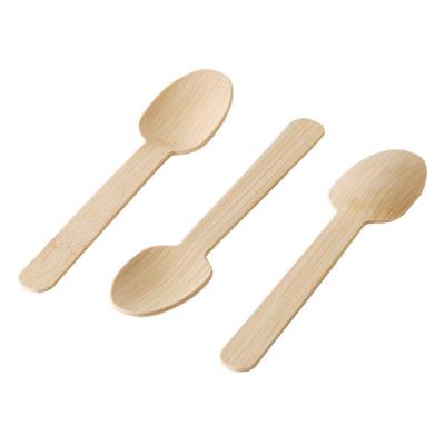 China Disposable Eco Friendly Edible Green Bamboo Dessert Spoons Biodegradable Bamboo Spoon Coffee Cream Friendly Co for sale