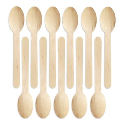 China Biodegradable 100% Best Selling Co Nature Friendly Craft Touch Tableware Party Eco Yogurt Disposable Bamboo Spoon for sale