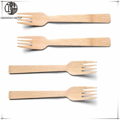 China Biodegradable Disposable Bamboo Cutlery Fork Knife Eco-Friendly High Quality Disposable Bamboo Spoon for sale