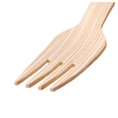 China Wholesale Eco Friendly Heat Resistant Bamboo Cutlery Sets Knife Fork Spoon Compostable Biodegradable Disposable Bamboo Fork for sale