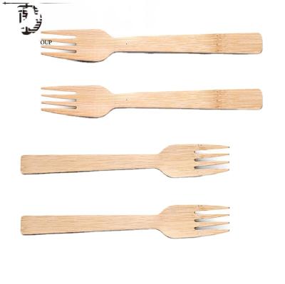 China Eco Friendly Disposable Bamboo Spoon Knife Hot Selling Disposable Tableware Bamboo Fork for sale