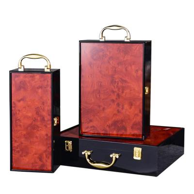 China Recycled Materials Wooden Packaging Box For High Grade Red Wine for sale