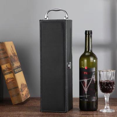 China Recycled Materials Clamshell Single Wine Box With Corkscrew For Festivals for sale