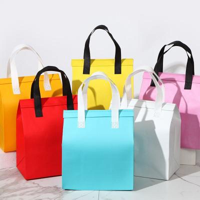 China Eco-Friendly Custom Footprint Ice Cooler Portable Nonwoven Bag Waterproof Take Away Food Thermal Baglogo for sale