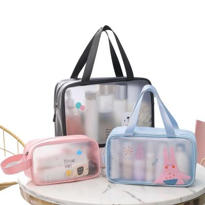 China 2022 New Style Ins Style Toiletry Bag Eco-friendly Waterproof Transparent Travel Cosmetic Bag Large Capacity Portable Storage Bag for sale