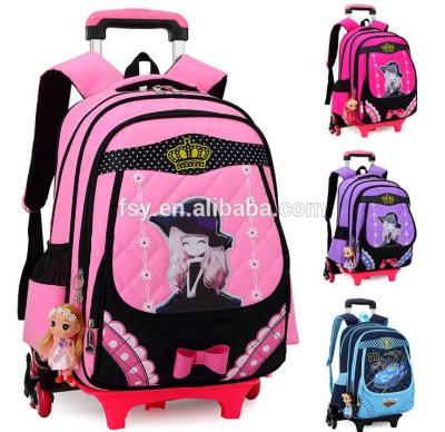 China OTHER China Supplier Children Trolley With Wheels For Student Trolley Waterproof Rolling School Bags for sale