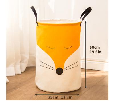 China Simple Storage Basket Toy Factory Direct Selling Cloth Cartoon Collapsible Laundry Basket for sale