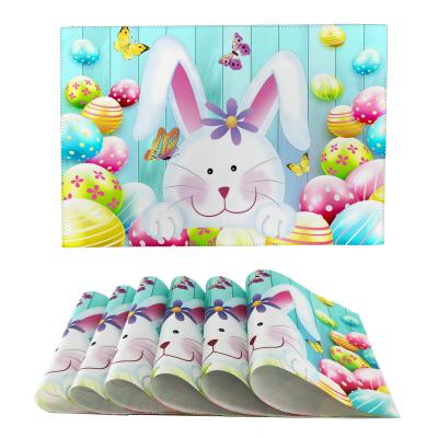 China Customized Design Polyester Fabric Table Mat And Placemat For Home Washable Stocked Use for sale