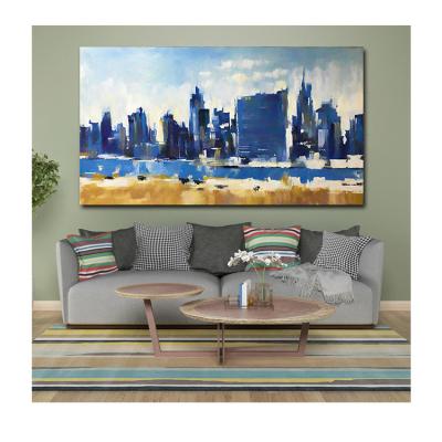 China Wholesale Home Modern Oil Painting Canvas Painting Street Art Canvas Art Abstract Architecture Abstract Decor for sale