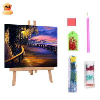 China Europe Hot Sale 5D DIY Diamond Painting Numbering Kit Set Landscape Painting Customized Canvas Original Gifts For Beginner for sale