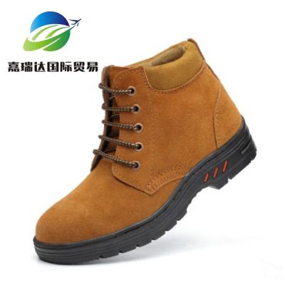 China Steel Toe Labor Shoes Work Shoes Safety Shoes Scare Leather Material With Steel Toe Cap for sale