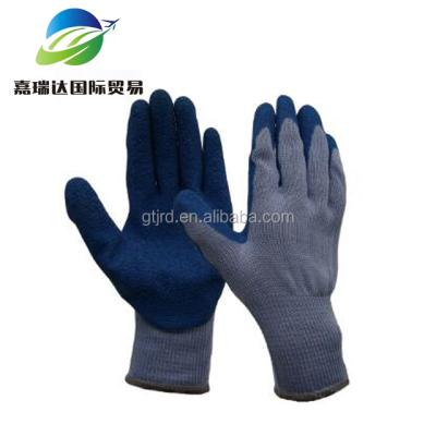 China Comfortable/Flexible/Durable T/C Wire Safety Gloves Palm Coated Latex Ply Finish Blue Gloves Working Gloves for sale