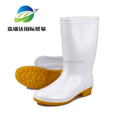 China Lady Women Anti-Static PVC Safety Mid Height White Rain Boots Work Waterproof Boots for sale