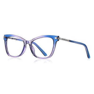 China Fashion cat eye glasses Blue Light Blocking Glasses Gafas Mujer Cat Eye Stylish Ladies Spectacle Fashion Tr90 Gradient Eyeglasses Frames For Women for sale