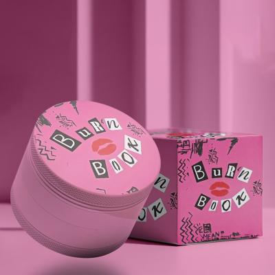 China Gift Custom Design Product Packaging Small Pink Flower Herb Grinder Paper Gift Box Paper Boxes Black Boxes For Tobacco Grinder for sale