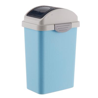 China Large Sustainable Plastic Waste Bin Waste Bin Container Waste Bin Trash Can With Swing Top Lid for sale