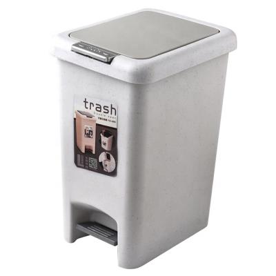 China Viable 8L 10L 18L 20L 20 Liter Trash Can Reuse Trash Can Waste Bin Trash Can Waste Box With Press Lid And Foot Pedal for sale