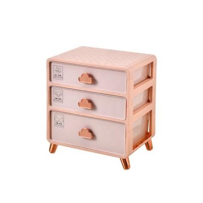 China Morden Luxury Plastic 3 Drawer Bra Organizer Underwear Storage Drawer Cabinet Tie Scarves for sale