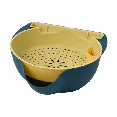 China Container Vegetable Food Strainer Vegetable Fruit Strainers Basket And Sieve Basket Kitchen Vegetable And Fruit Colander for sale