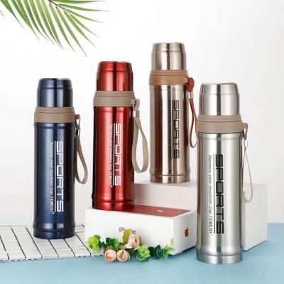 China 500ml 750ml Double Walled Stainless Steel Water Bottles Thermos Flasks PORTABLE Vacuum Cup With Custom Logo for sale