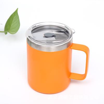 China Wholesale Stocked 14oz Logo Printed 12oz Travel Coffee Tumblers Mug Stainless Steel Double Wall Coffee Mugs for sale